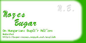 mozes bugar business card